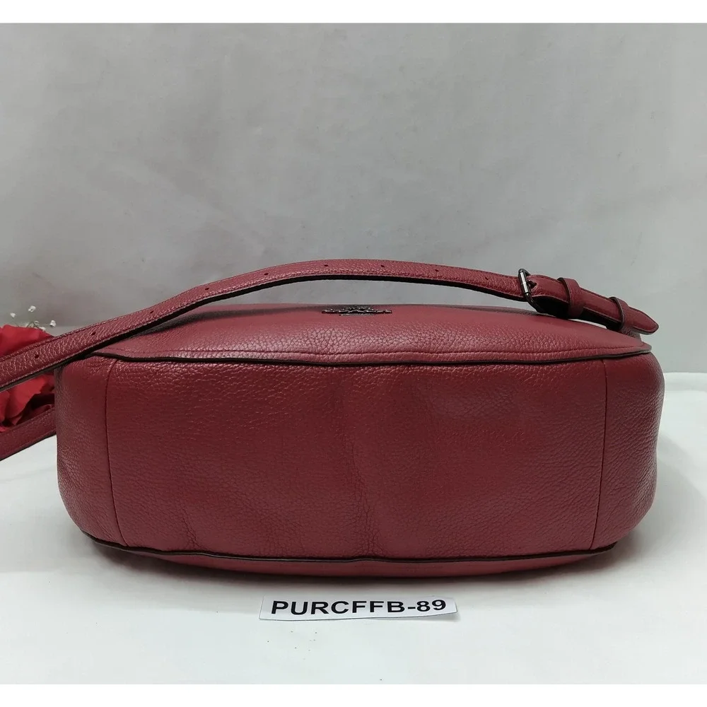 Coach Chelsea Red Leather Zipper Crossbody Shoulder Bag - Picture 8 of 16